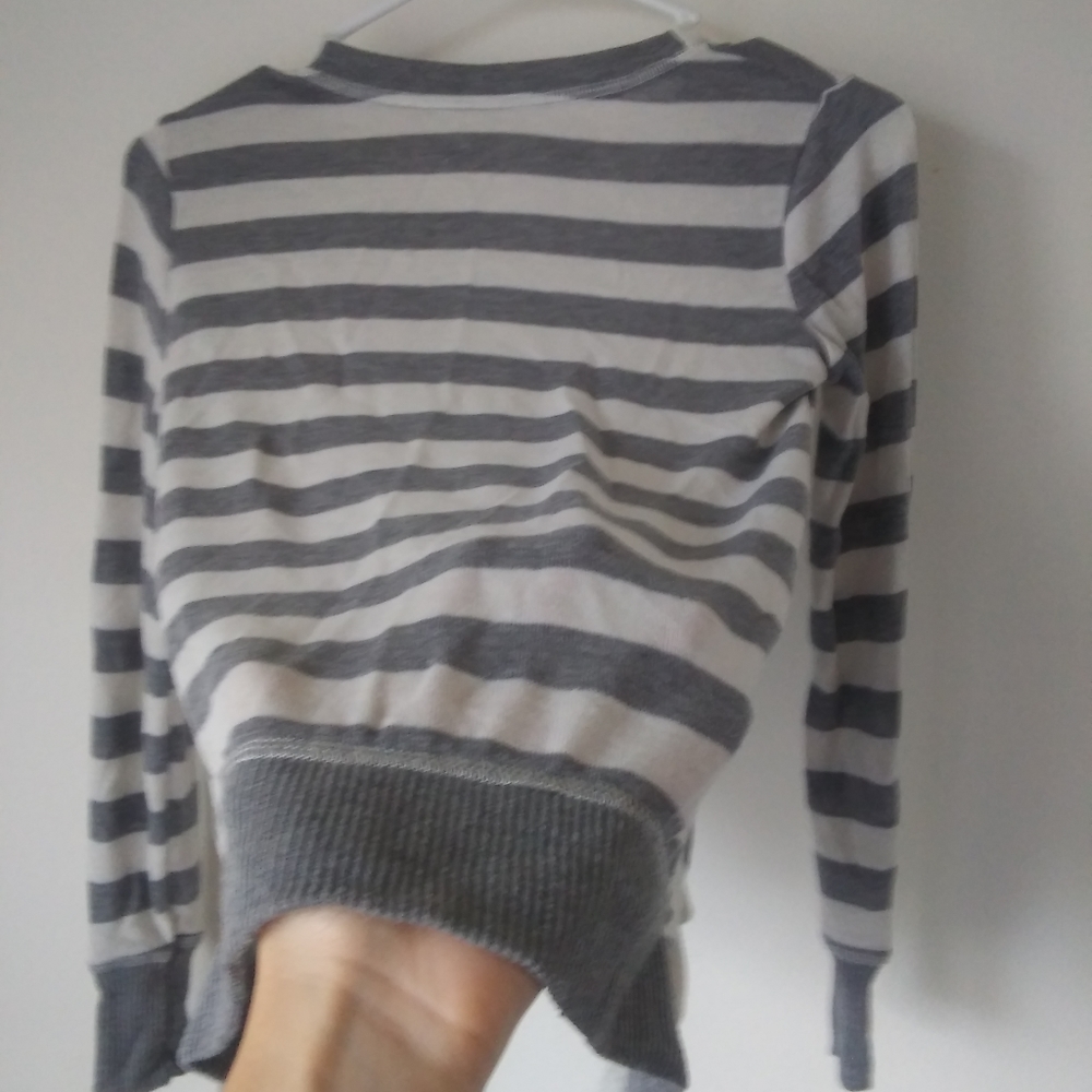 Poor Girl Ruffled Striped Cardigan - Picture 4 of 4